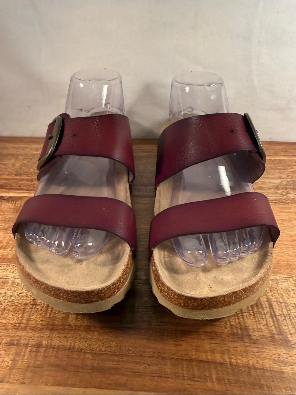 Bjorndal Courtney Cork Footbed Slip-on 2 Strap Sandal Brown Size 10